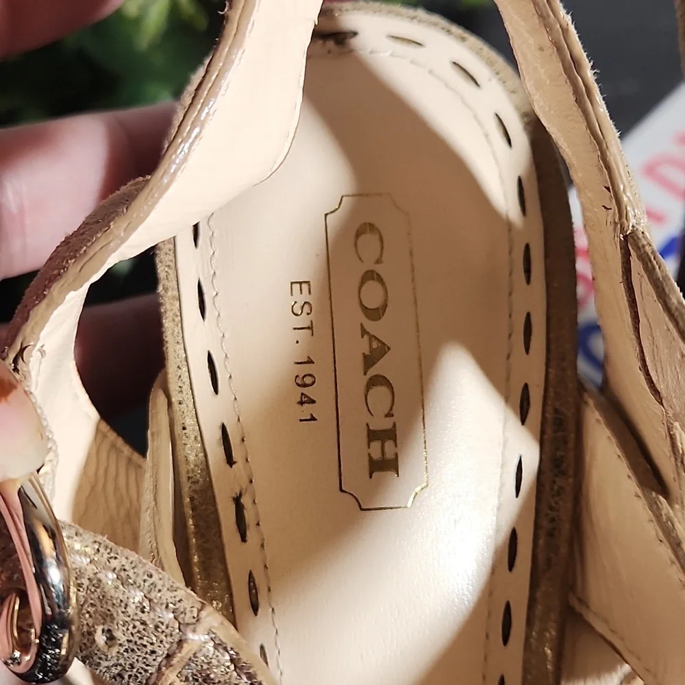 Coach metallic gold